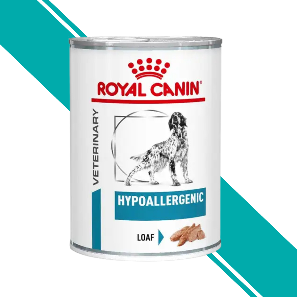 Royal Canin Hypoallergenic Wet Dog Food in Loaf 12x400g Cans